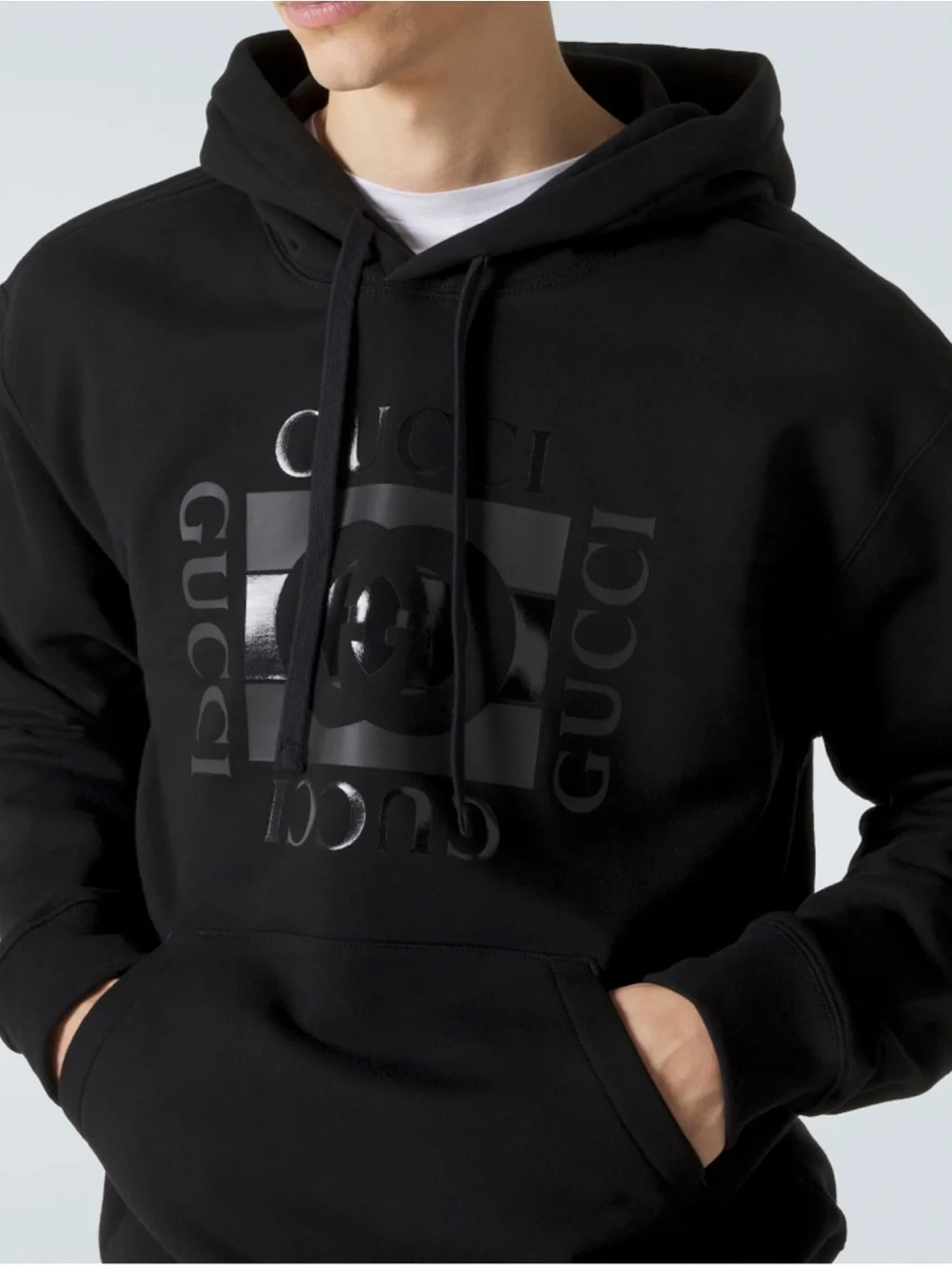 GUCCI logo printed hoodie sweatshirt top